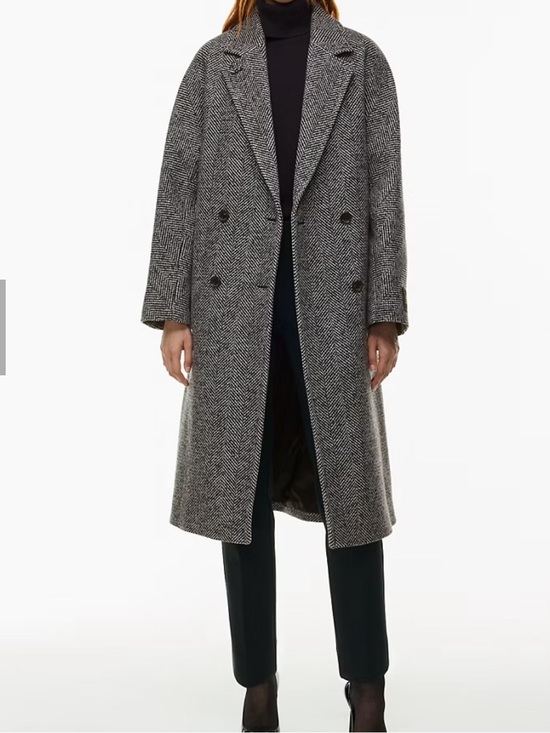Aritzia Jackets & Blazers - Aritzia Babaton The Slouch Coat Black & White Herringbone Double-Breasted